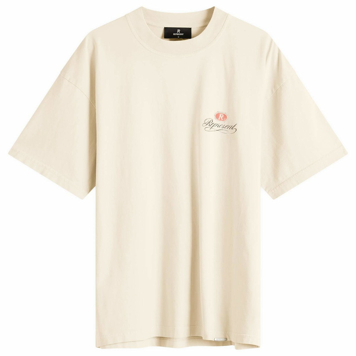 Photo: Represent Men's Grand Vintage Hand Drawn T-Shirt in Aged White