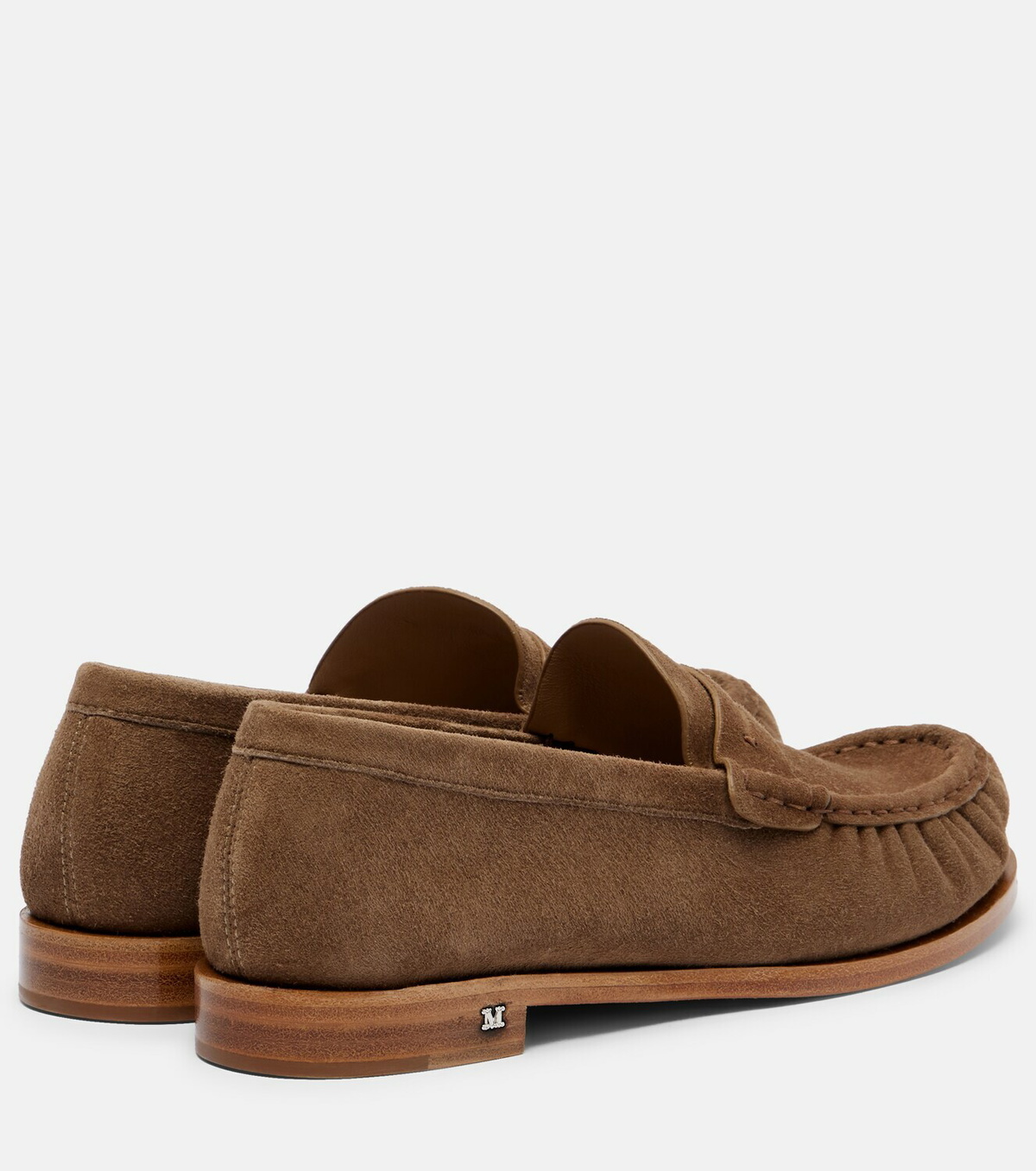 Max Mara Suede penny lofaers