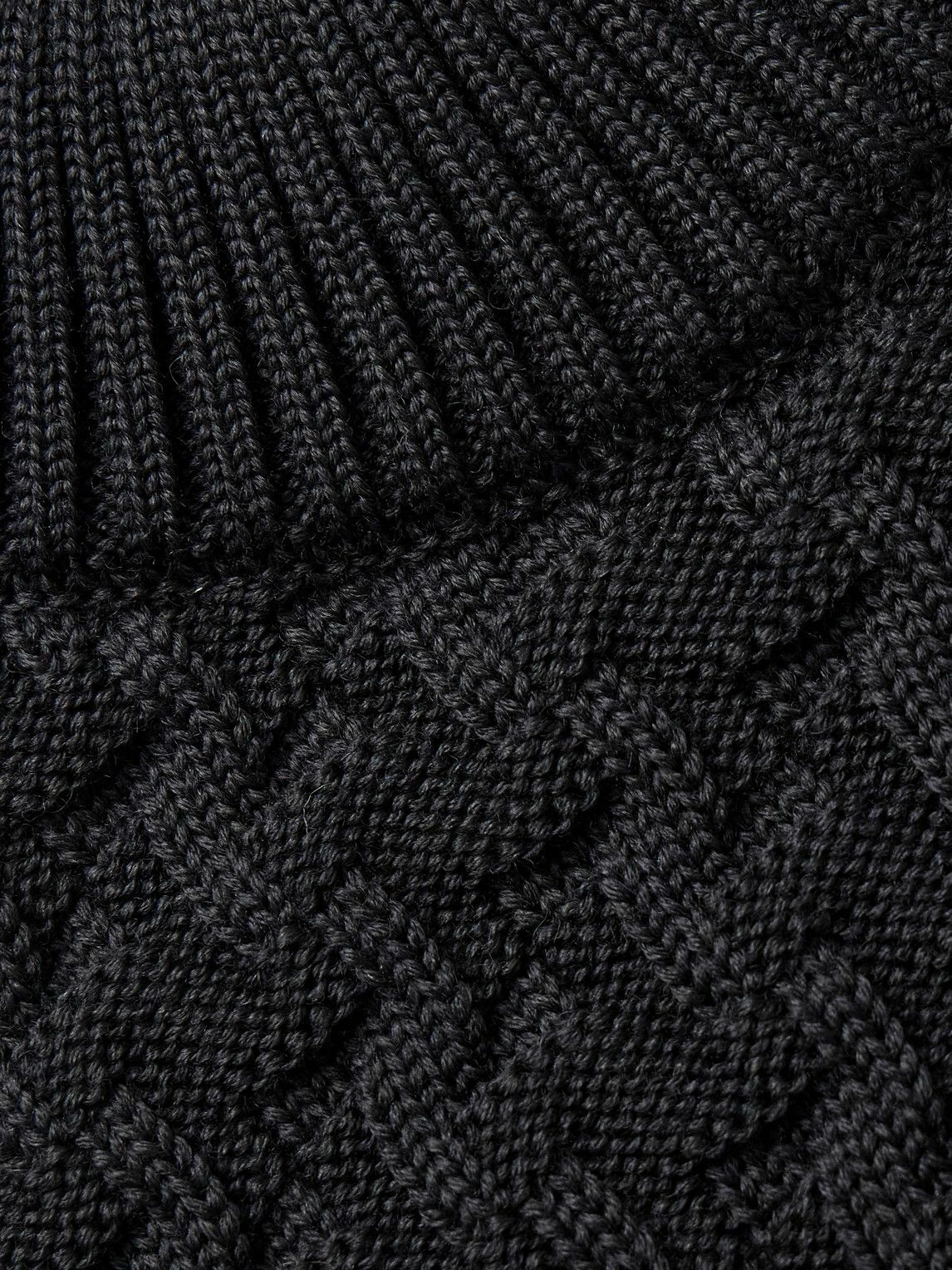 S.N.S. Herning - Stark Slim-Fit Cable-Knit Merino Wool Sweater - Gray