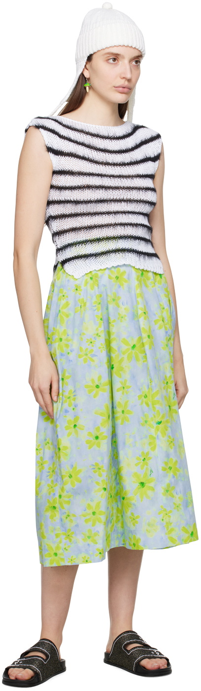 Marni Blue Graphic Midi Skirt Marni