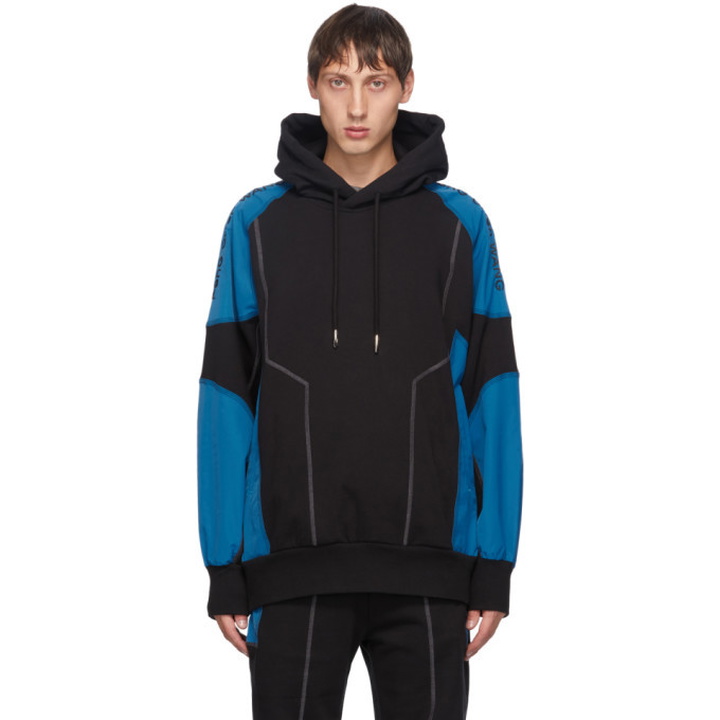 Photo: Feng Chen Wang Black and Blue French Terry Hoodie