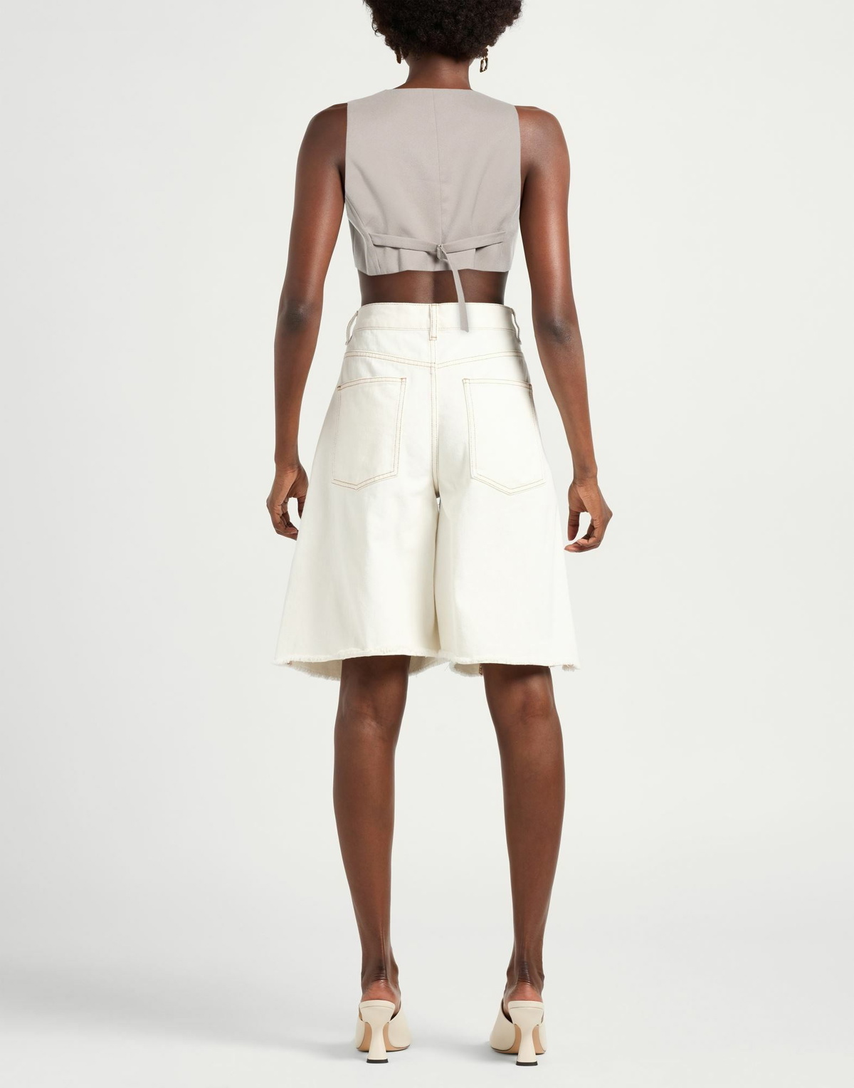 The Andamane Womens Tailored Vest in Grey