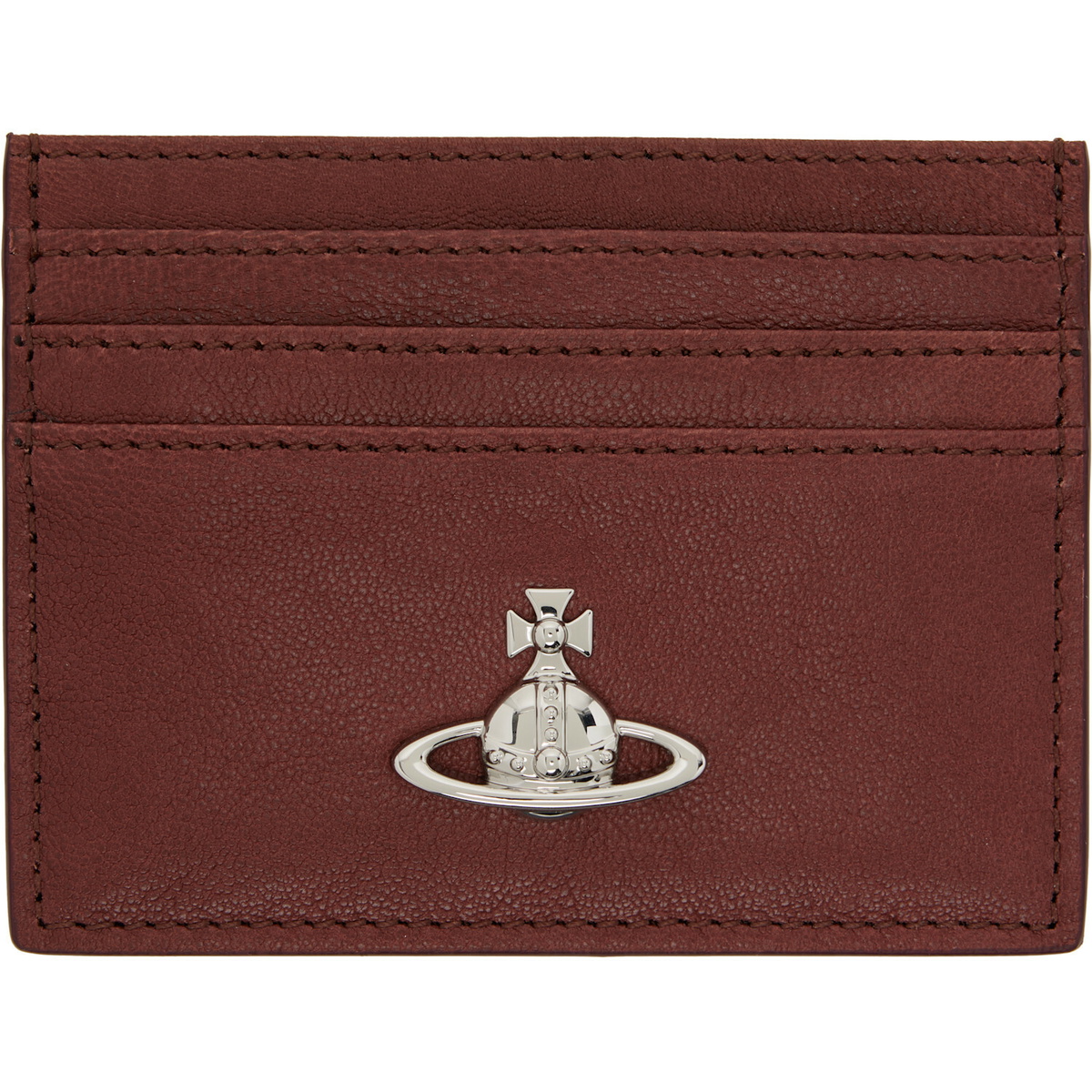 Vivienne Westwood Brown Slim Flap Card Holder Vivienne Westwood