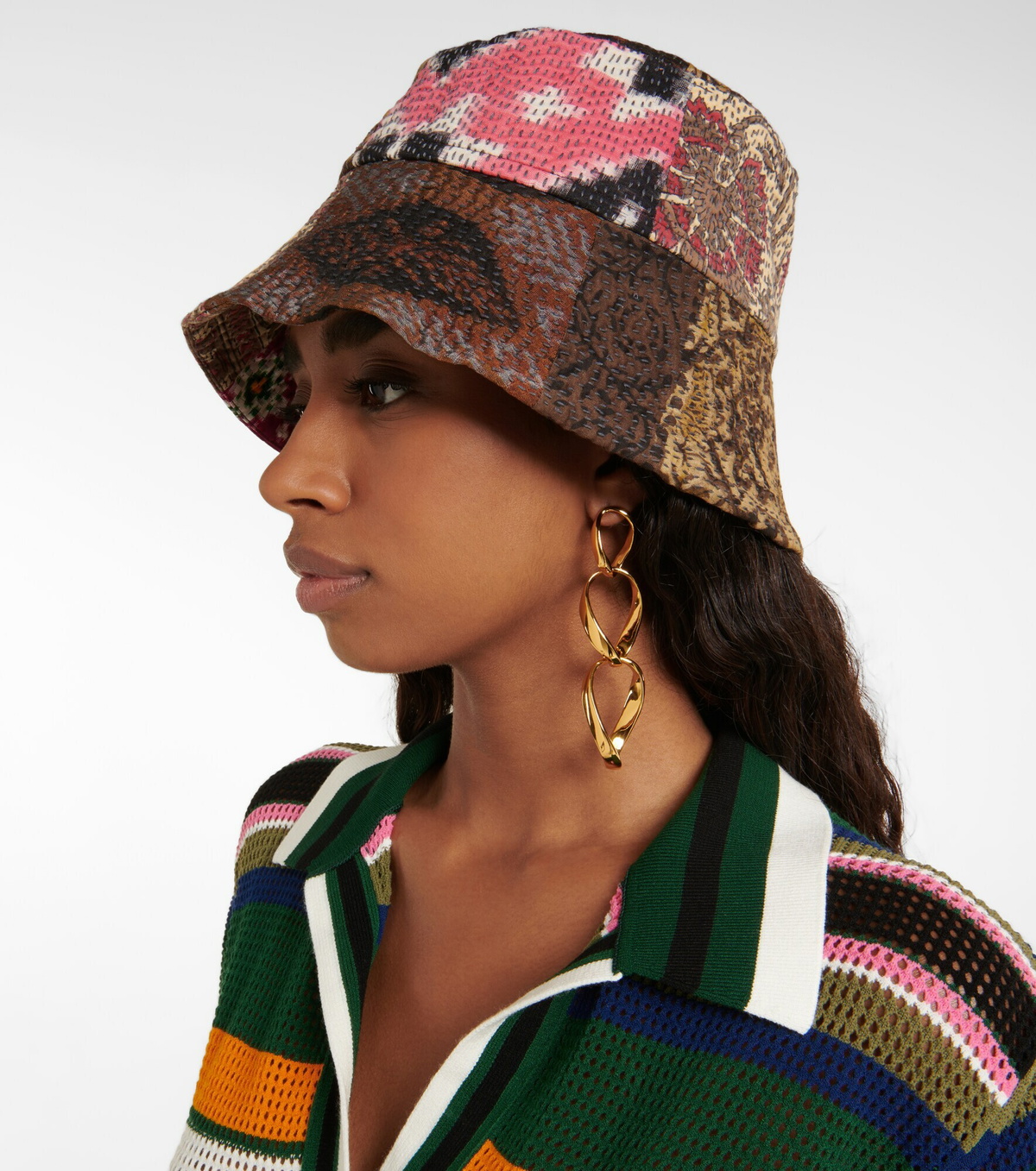 Dries Van Noten - Patchwork bucket hat
