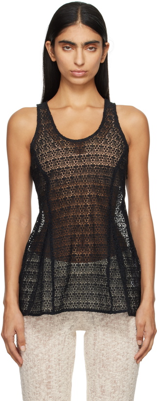 Photo: BITE Black Tailored Lace Tank Top