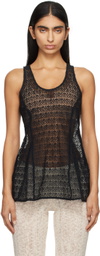 BITE Black Tailored Lace Tank Top