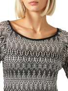 MC2 Saint Barth Black And White Knitted Chevron Mini Dress