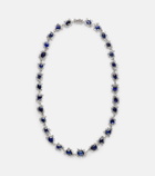 Suzanne Kalan 18kt white gold necklace with sapphires and diamonds