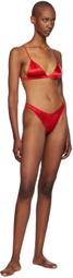 Fleur du Mal Red Luxe Thong