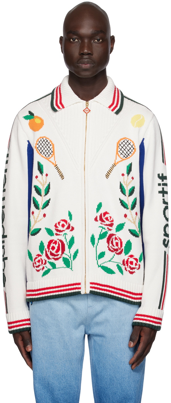 Casablanca White Laurel Jacket Casablanca