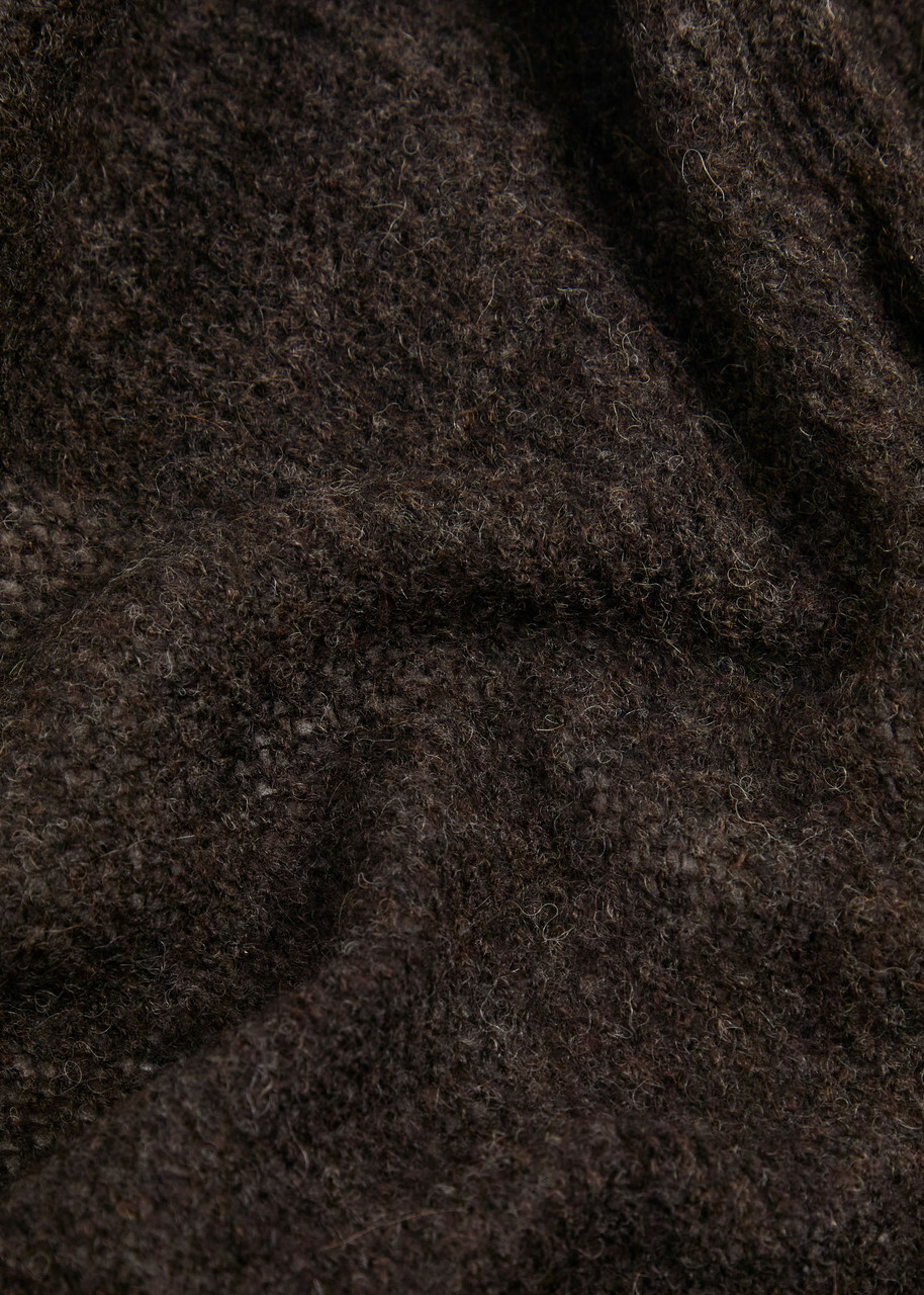 Haikure Blair Cut-out Alpaca-blend Jumper Brown