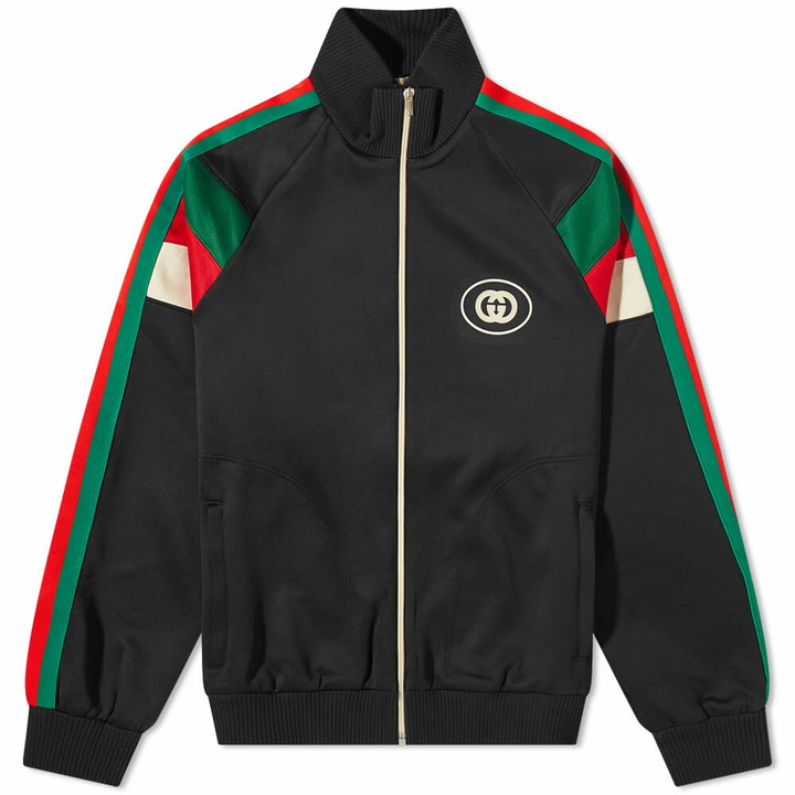 Photo: Gucci Men's Oval Logo Track Jacket in Black