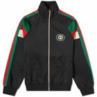 Gucci Men's Oval Logo Track Jacket in Black