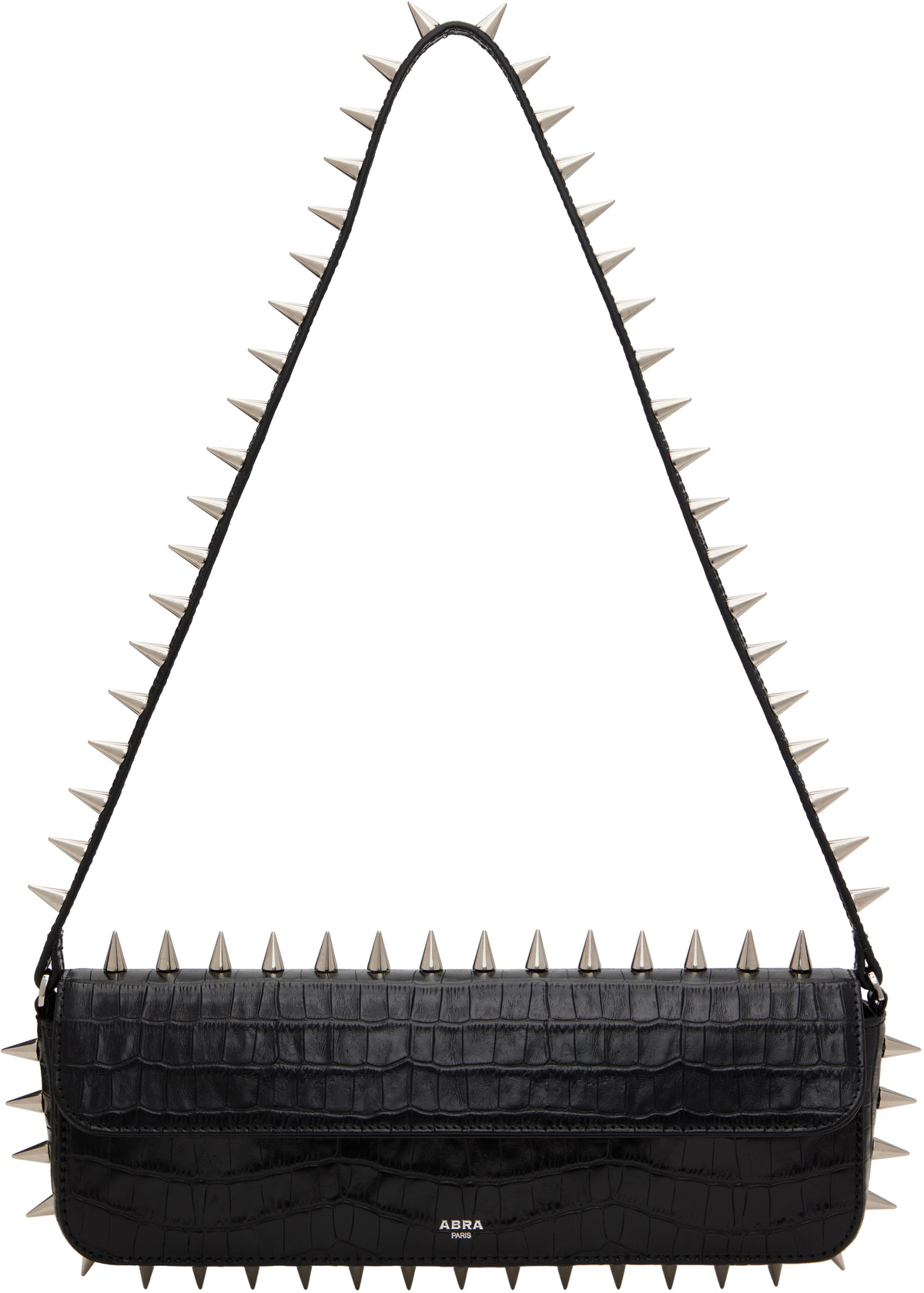 ABRA Black Spike Baguette Bag ABRA