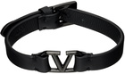 Valentino Garavani Black VLogo Signature Bracelet