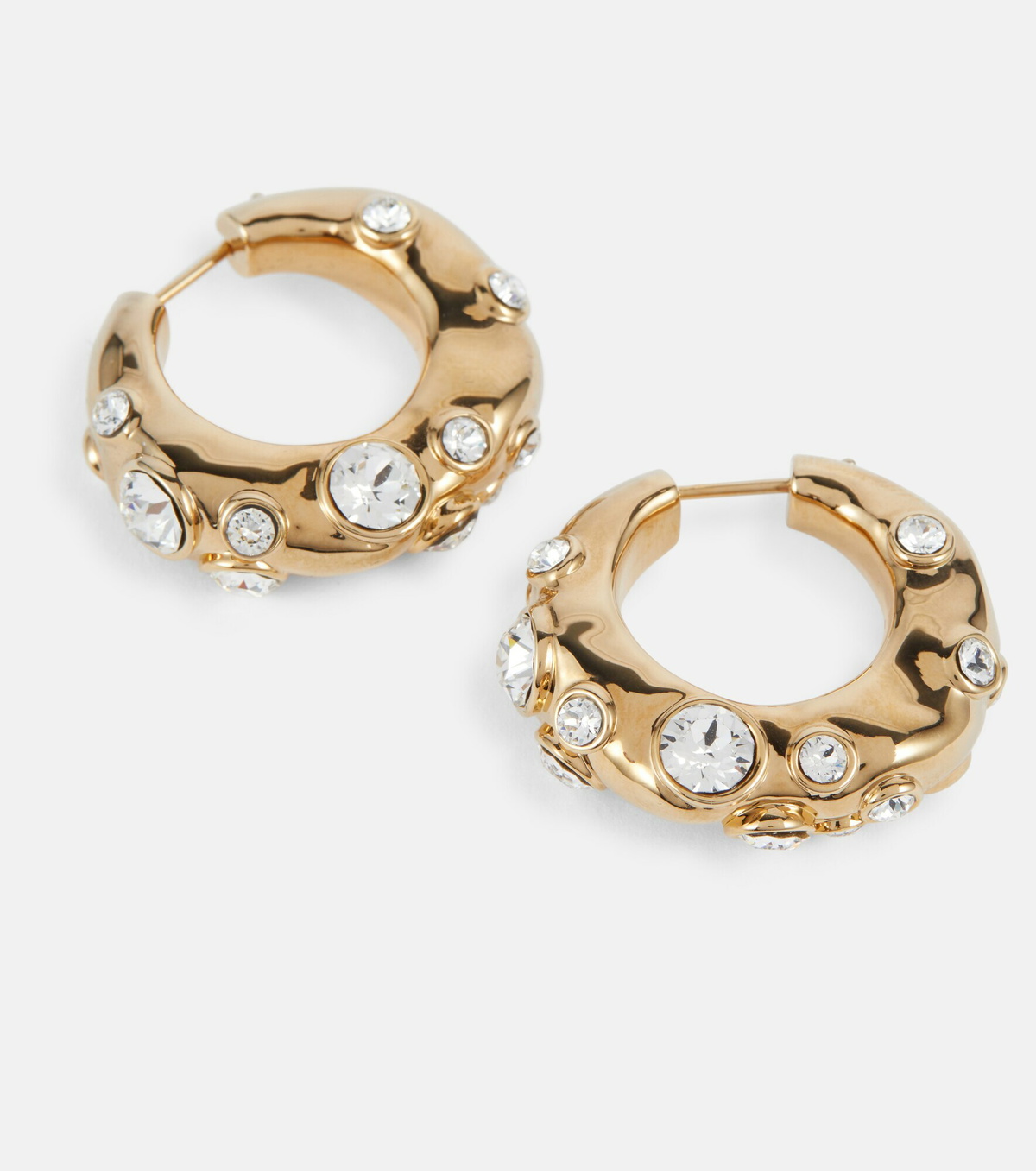 DRIES VAN NOTEN Gold-tone crystal earrings