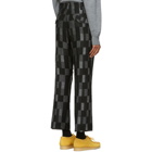 Needles Black Wool Checkered Trousers