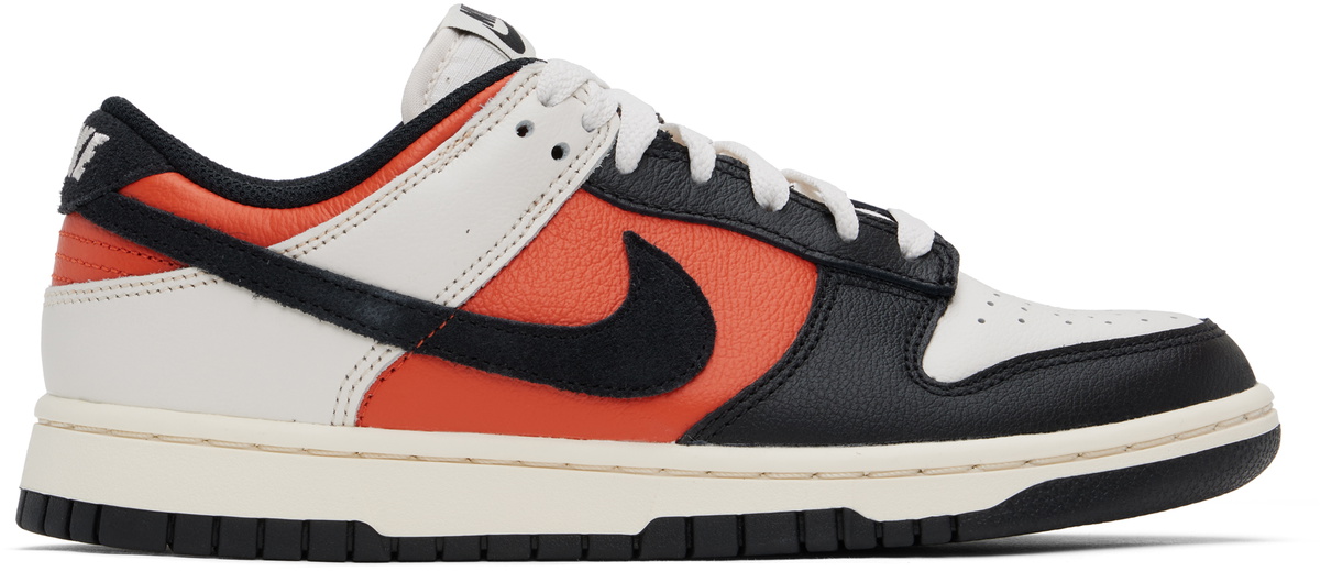orange black white dunks