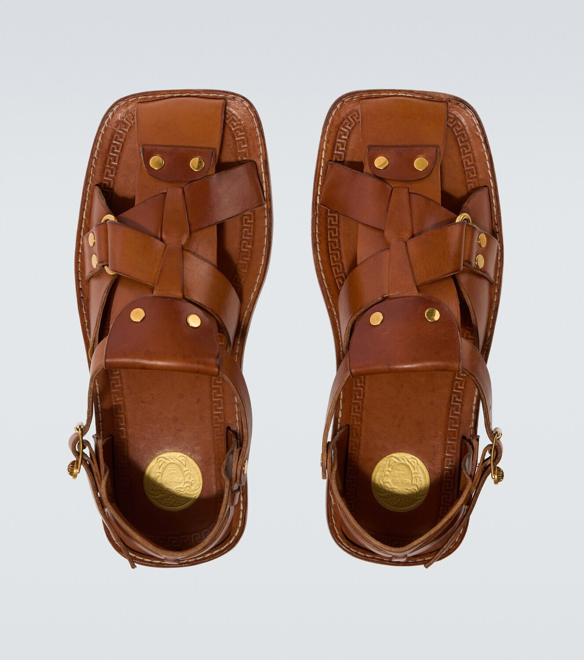 Versace Souvenir leather fisherman sandals