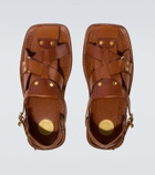 Versace Souvenir leather fisherman sandals