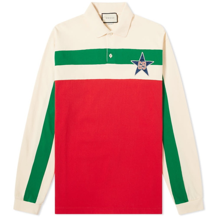 Photo: Gucci Long Sleeve Striped Logo Rugby Top