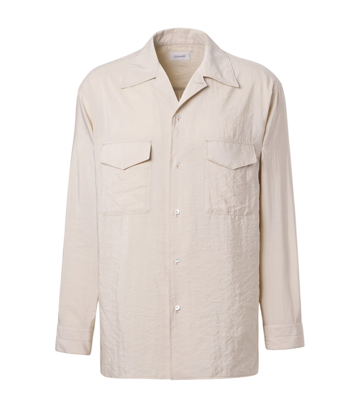 Lemaire Black Chintz Stand Collar Shirt Lemaire Lemaire Black Chintz Stand Collar Shirt Lemaire