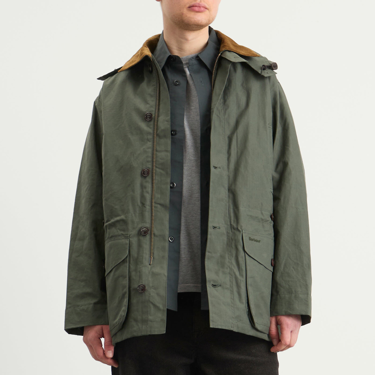 Barbour ダークグリーン ミリタリージャケット Barbour Men's Heritage+ Endurance Casual Jacket in Green Barbour