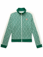 Casablanca - Slim-Fit Logo-Jacquard Cotton-Blend Track Jacket - Green