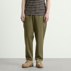Universal Works Men's Twill Pleated Track Pant in Light Olive