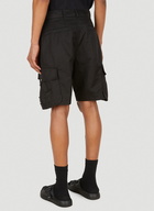 Cargo Compass Patch Shorts in Black