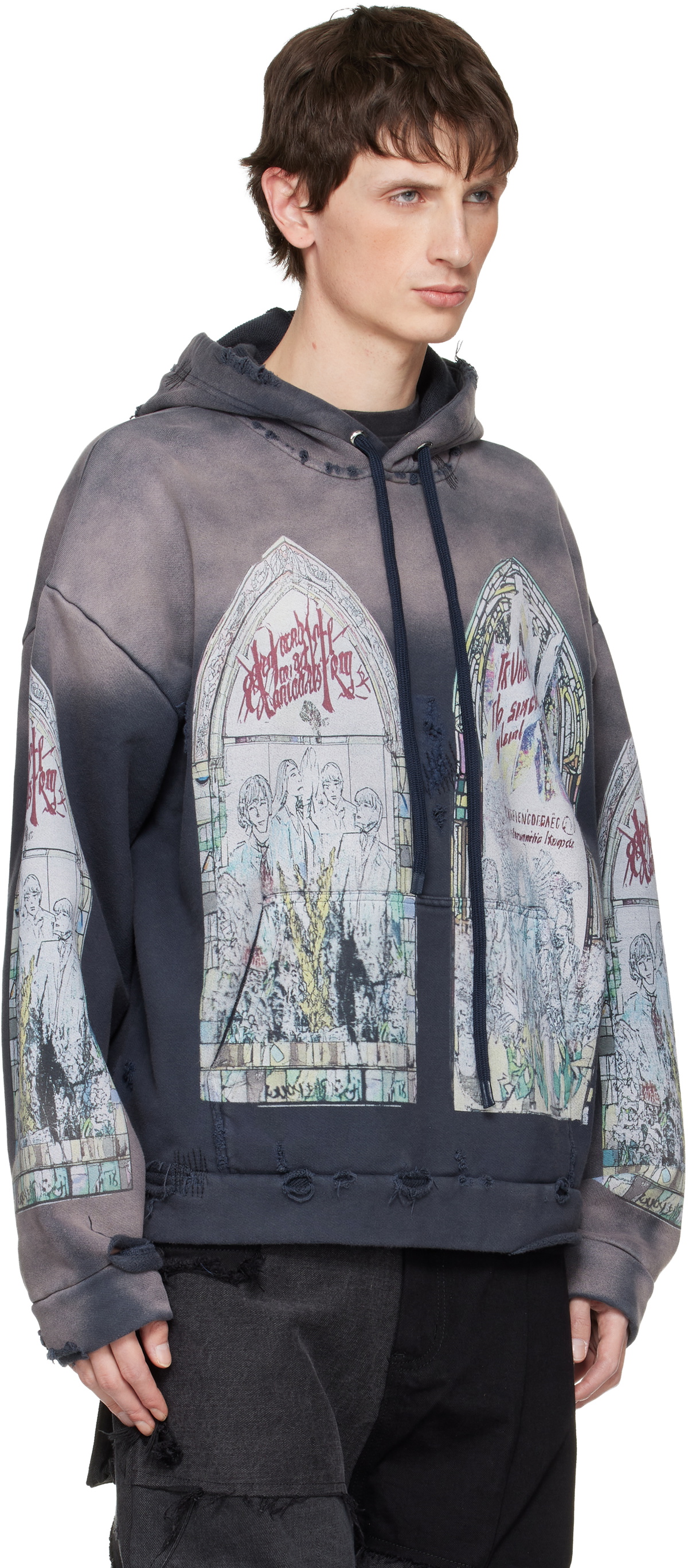 Who Decides War Blue Motley Hoodie