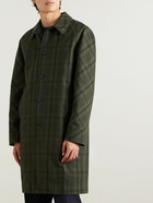 Mr P. - Checked Cotton-Twill Coat - Green