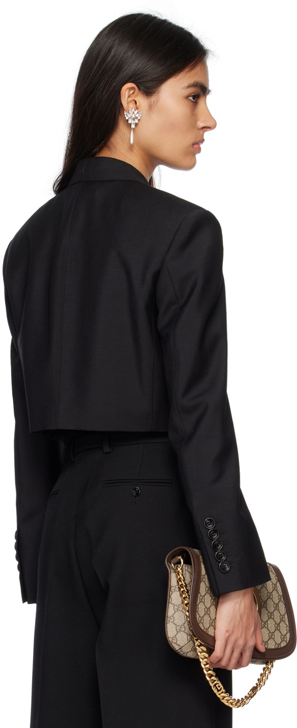 Gucci Black Cropped Blazer Gucci