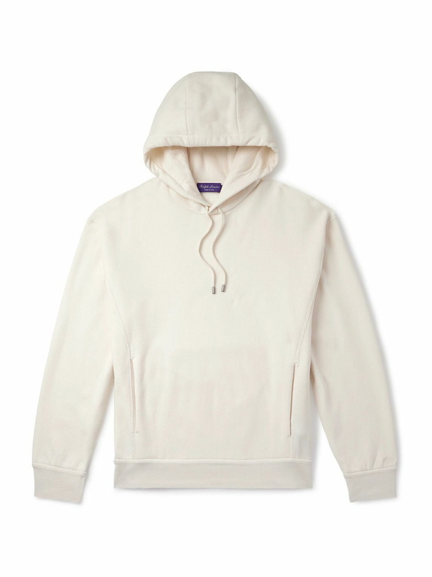 Photo: Ralph Lauren Purple label - Cotton and Cashmere-Blend Jersey Hoodie - Neutrals