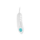 First Arrows Men's Turquoise Feather Medium Pendant in Silver