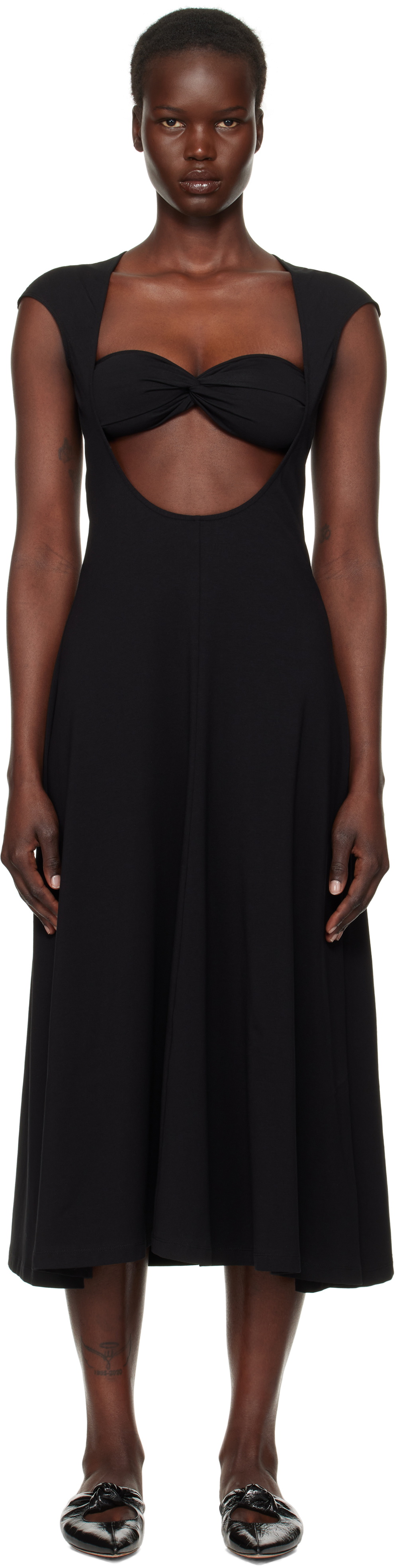 Beaufille Black Baes Midi Dress