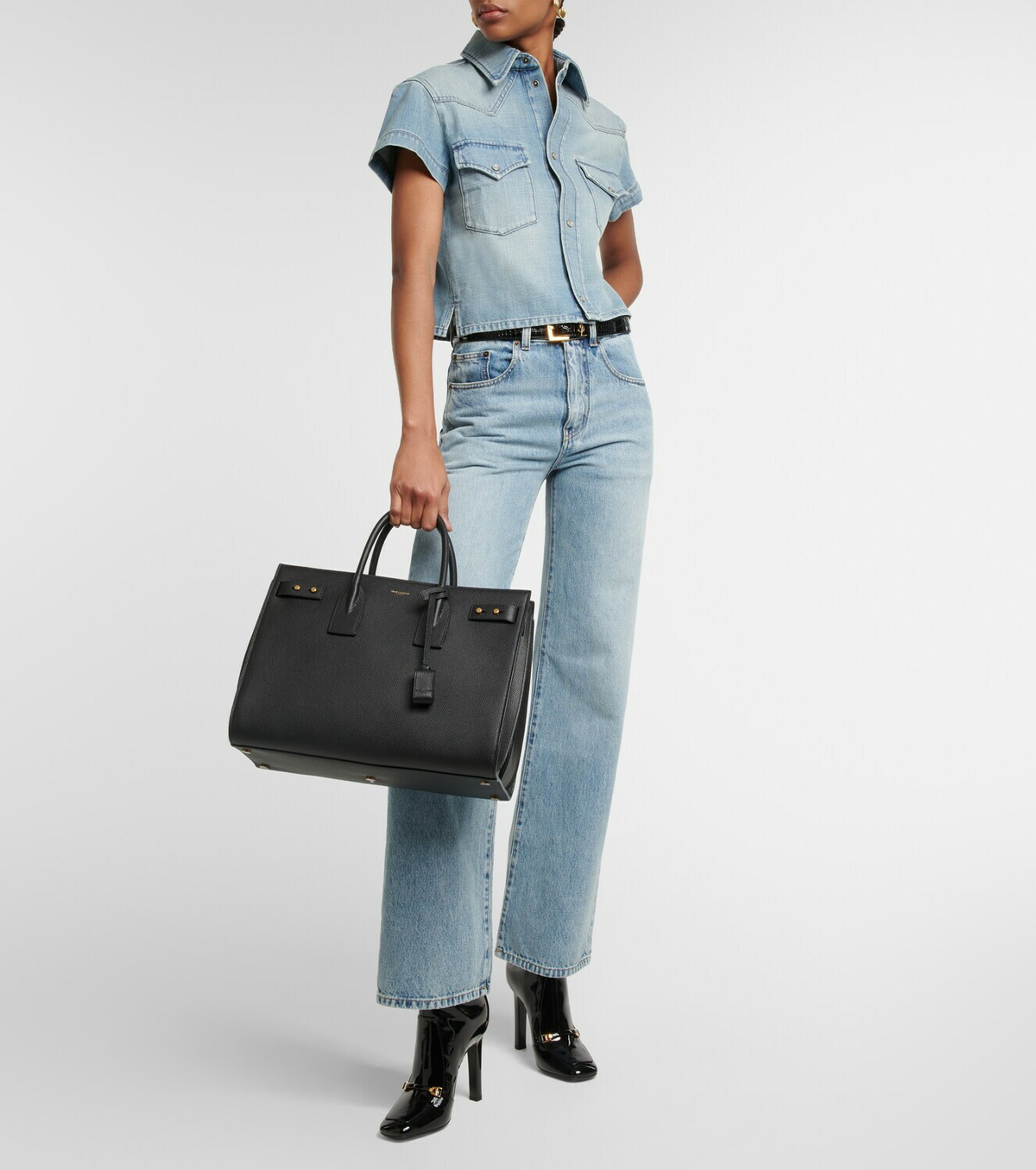 Saint Laurent - Cropped denim shirt