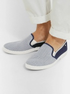 RIVIERAS - Maltese Falcon Cotton-Mesh and Canvas Espadrilles - Blue