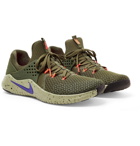 Nike Training - Free TR V8 Rubber-Trimmed Mesh Sneakers - Army green