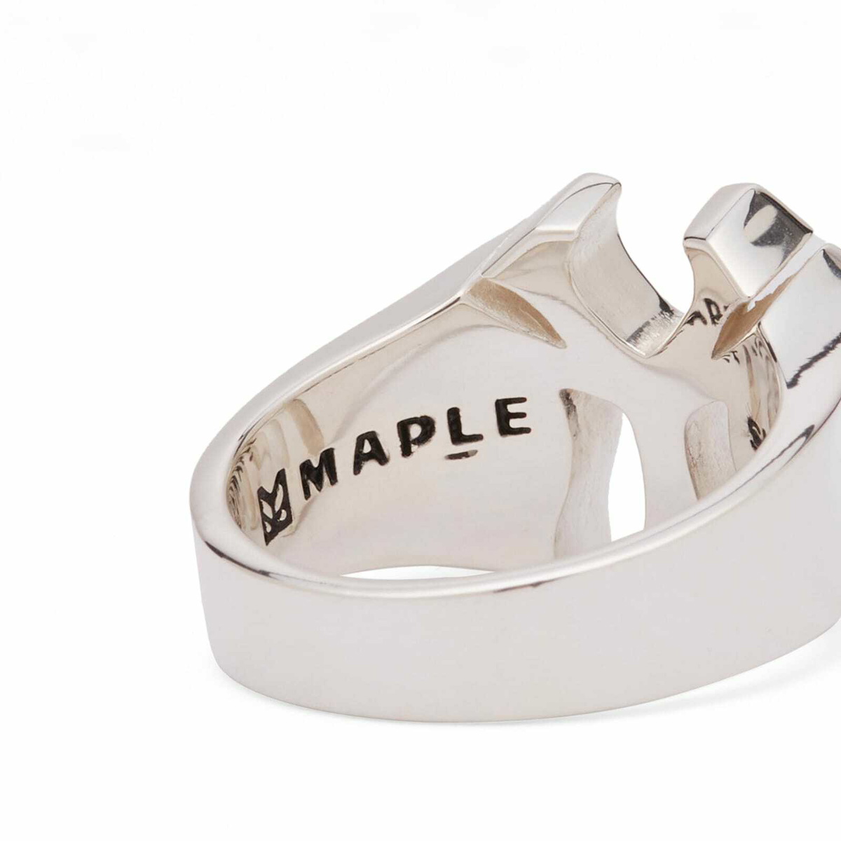 Maple Men's Team Signet Ring in Silver