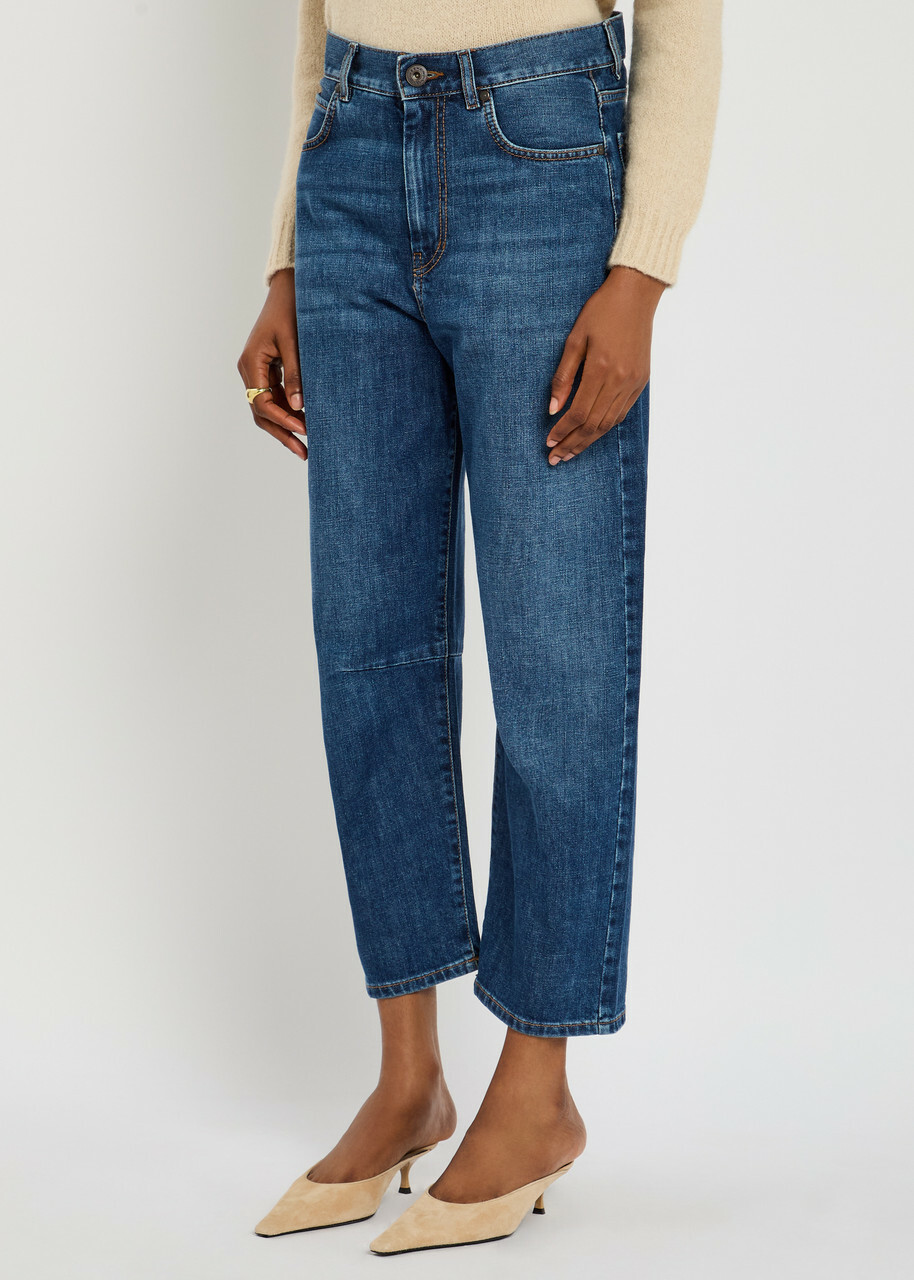Weekend Max Mara Caprile Barrel-leg Jeans Blue