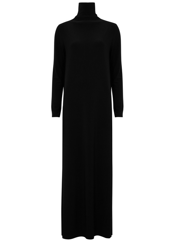 Photo: Norma Kamali Roll-neck Stretch-jersey Maxi Dress Black