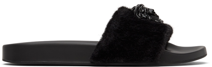Versace Black Fleece 'La Medusa' Slides Versace