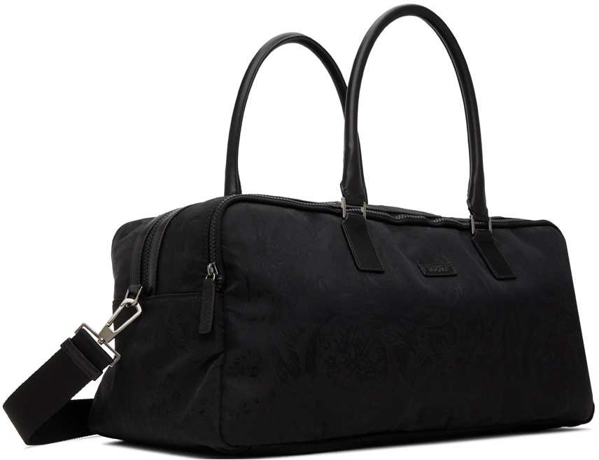 Versace Black Nylon Barocco Duffle Bag Versace