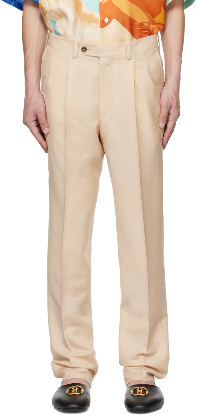 Photo: Bally Beige Straight Trousers