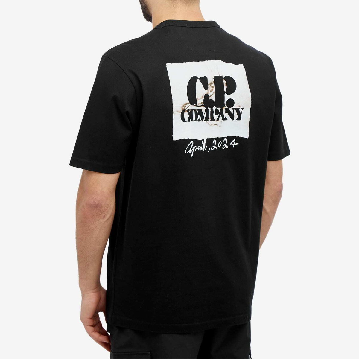 C.P. Company Men's 30/2 Mercerized Jersey Twisted Graphic T-Shirt