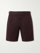 Mr P. - Straight-Leg Cotton And Linen-Blend Bermuda Shorts - Burgundy