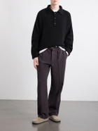 The Elder Statesman - Dume Rugby Cashmere Polo Sweater - Black