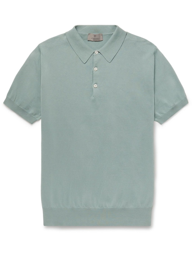 Photo: CANALI - Cotton Polo Shirt - Green