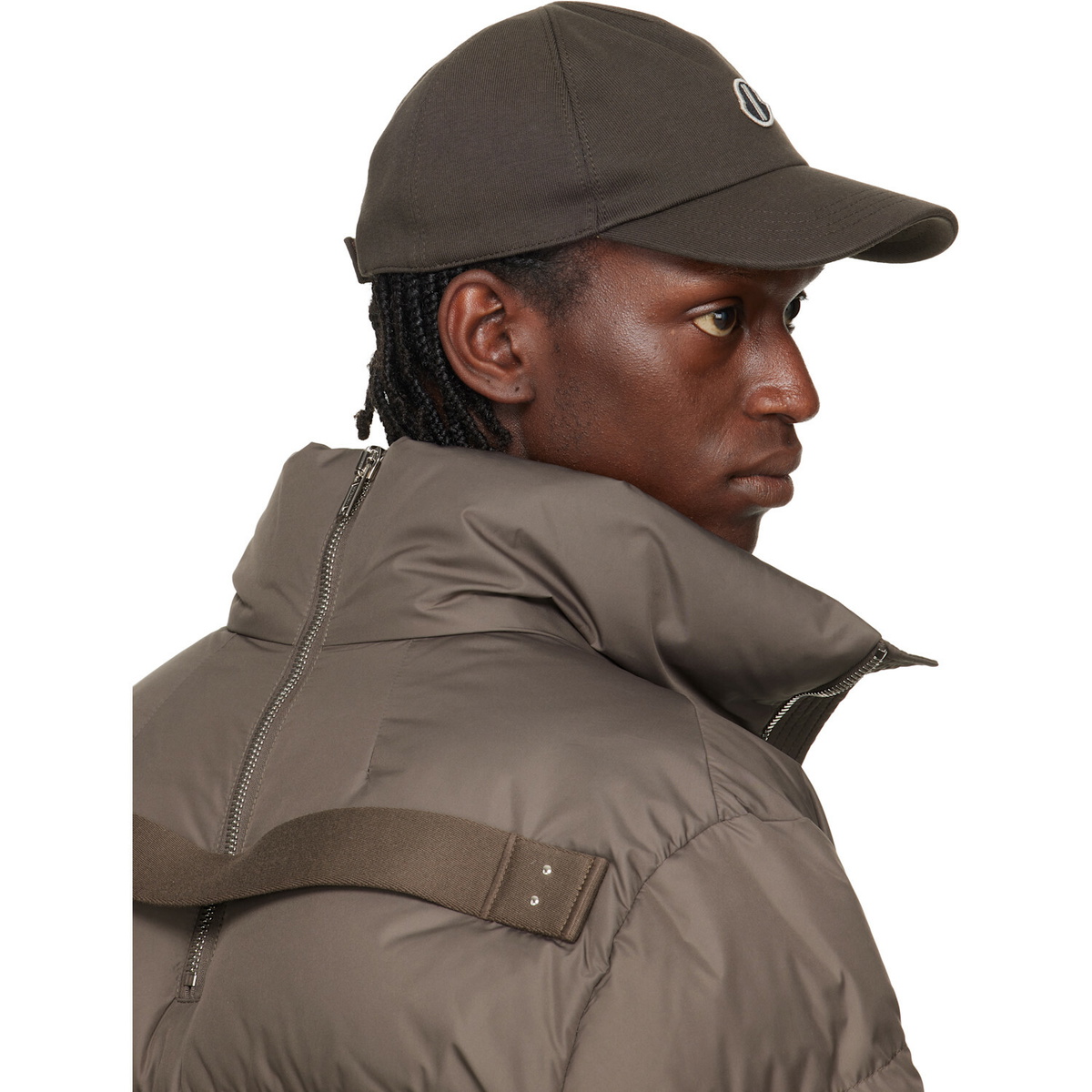 Rick Owens Moncler + Rick Owens Brown Baseball Hat
